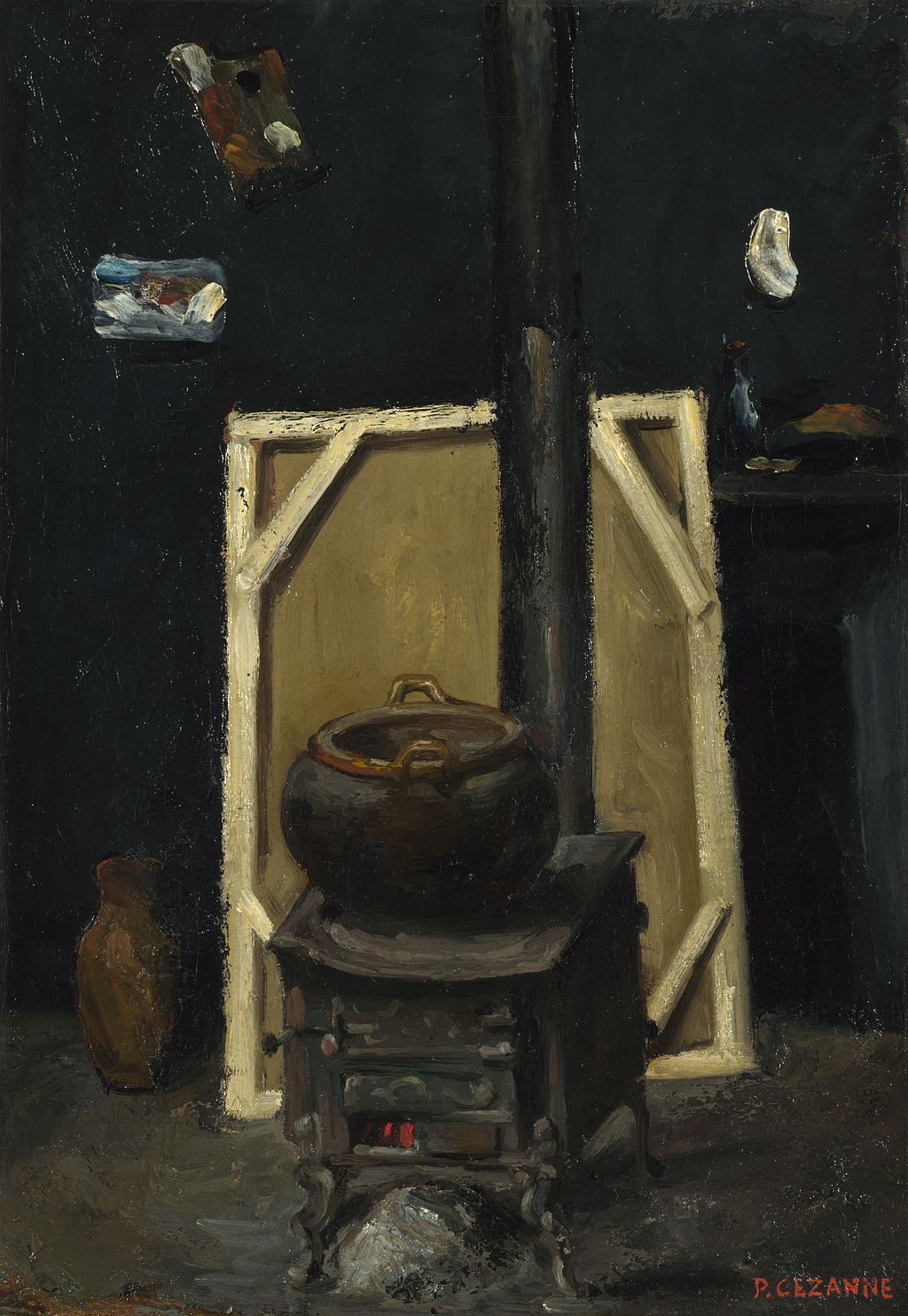 The Stove in the Studio in Detail Paul Cezanne